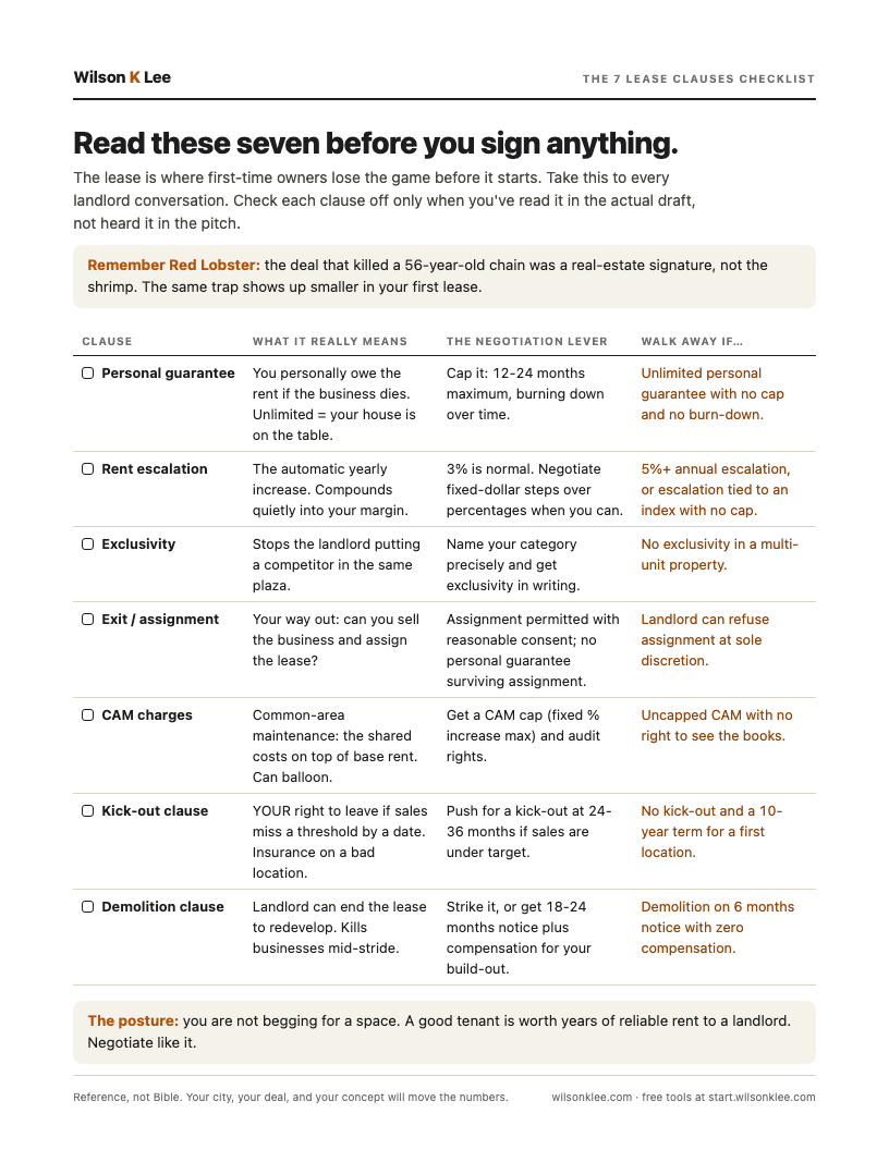 The 7 Lease Clauses Checklist